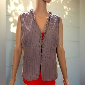(3 for $12 item) Xhilaration Women's Purple Sleeveless Embroidered Tank XL